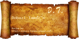 Dobozi Tamás névjegykártya