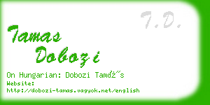 tamas dobozi business card